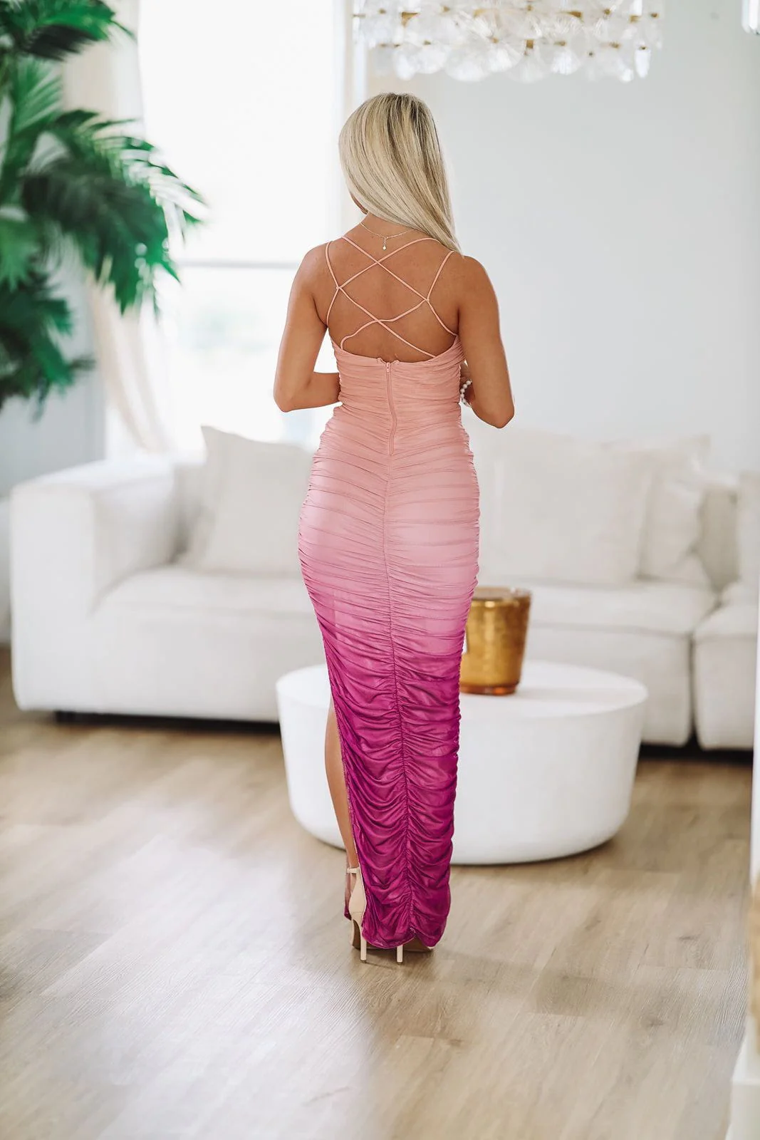 Mixed Signals Maxi Dress - Mauve and Purple - Image 4